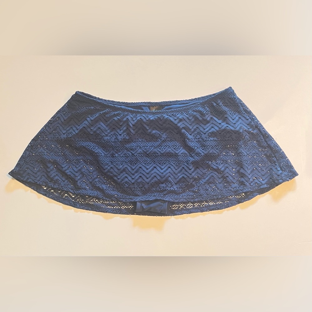 Catalina dark navy mesh lace skirt hipster bikini bottom-NWOT but hygienic liner